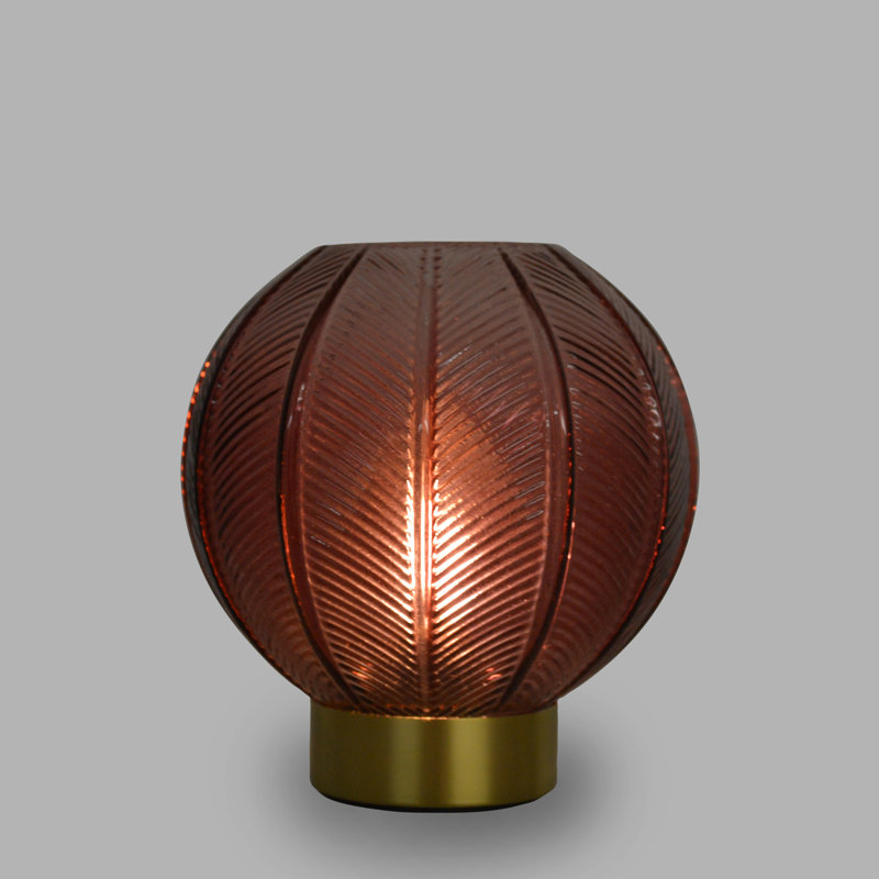 Carroll Globe Lamp, Dark Red