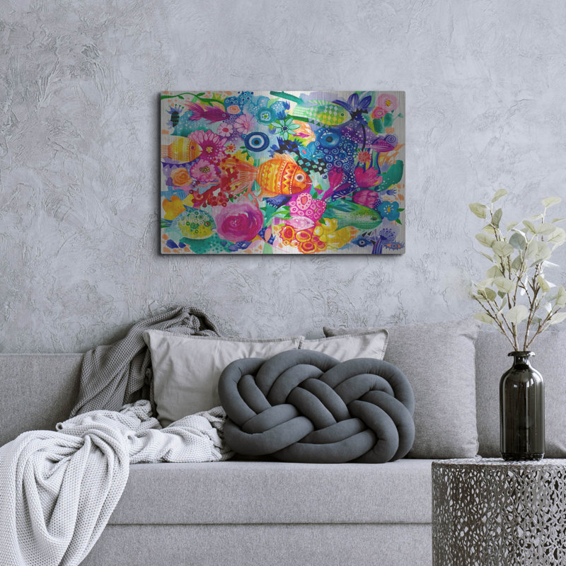 Highland Dunes «Fish Nazar» par Oxana Zaika, art mural en métal, H 24 po x l 36 po