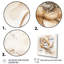 Indigold Beige Flower V - 3 pièces, reproduction sur toile-87918724-87918725