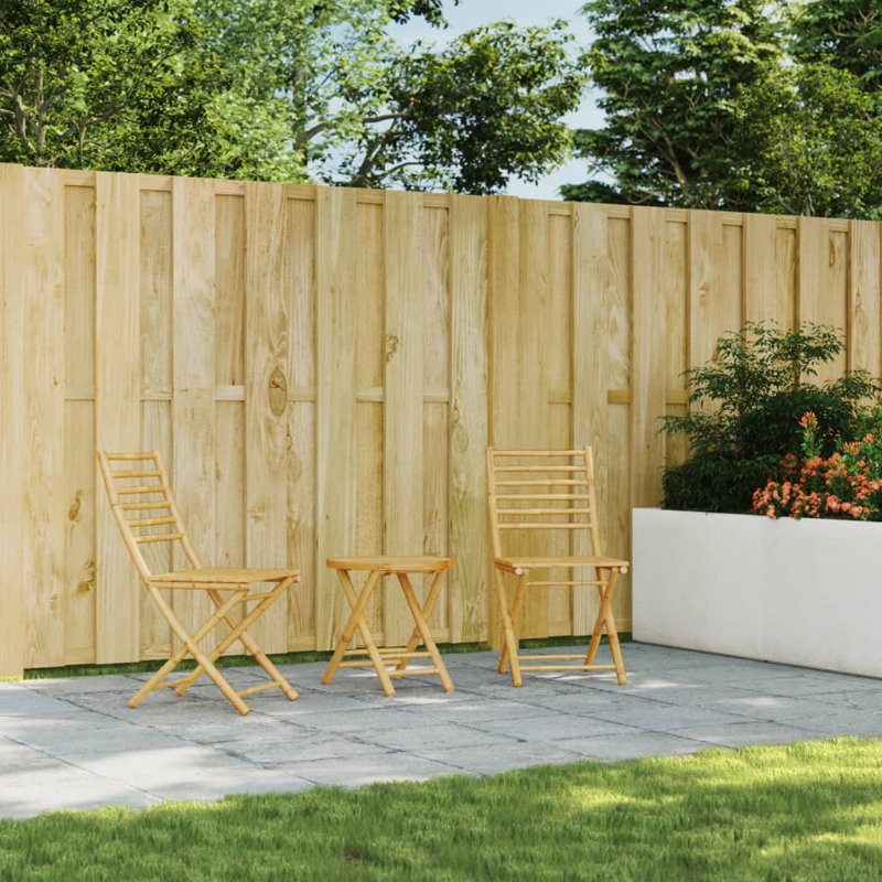 2 - Person Wood Patio Dining Set with