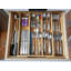 Bamboo Expandable Kitchen Drawer Organizer, Adjustable Utensil Holder And Cutlery Tray Organizer for Silverware, Utensils, Kitchen, Bedroom, Living Room Knives, 5 Slots Slots Drawer Dividers