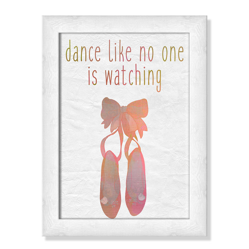 Dance A Paper Print, White Flat Framed, 14" H x 10" W x 0.6" D