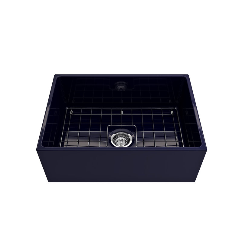 27 in. L Farmhouse Kitchen Sink, Sapphire Blue