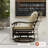 Terriana 2-Person Outdoor Seating Group with Cushions,Metal Swivel Glider Chair-678519725