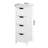 White Cabinet With Versatile Drawers - Suits Different Rooms' Needs Elegant Bathroom Smooth Drawer Movement For Convenience