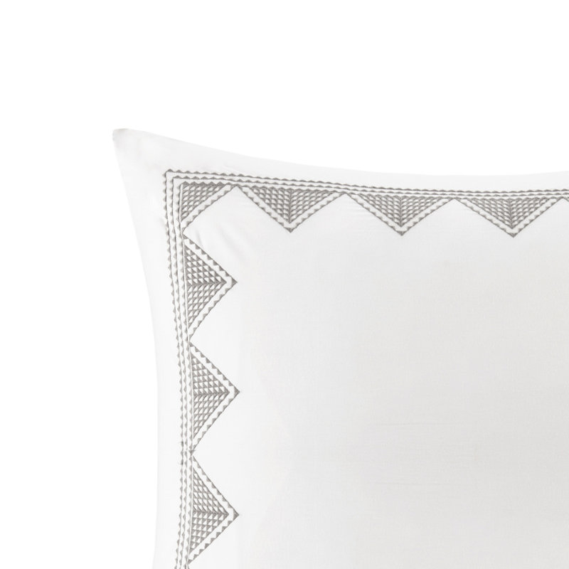 Taie décorative européenne brodée en coton