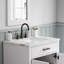Hartford 30" Carrara White Marble Countertop Bath Vanity in Pure White with Faucet