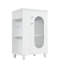 Meuble-lavabo de 20 po avec lavabo, tablette ajustable avec armoire blanche et rangement crème
