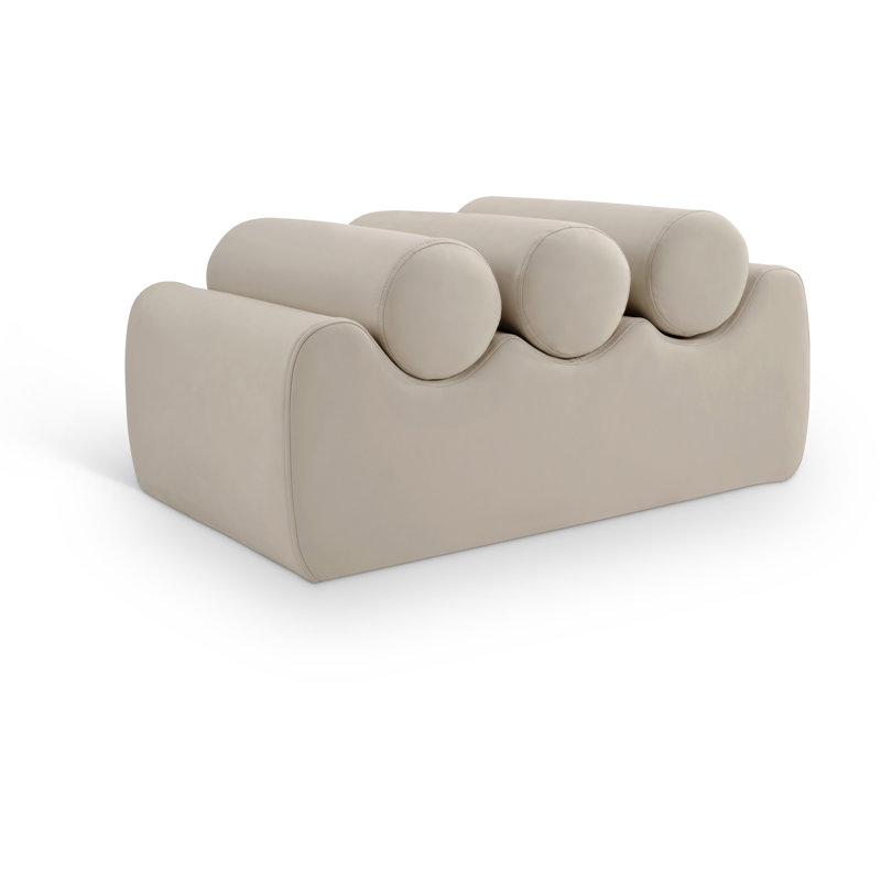 Banc en cuir Rumble Vegan, H 16,5 po x l 32 po x P 22 po, Cuir taupe végétalien