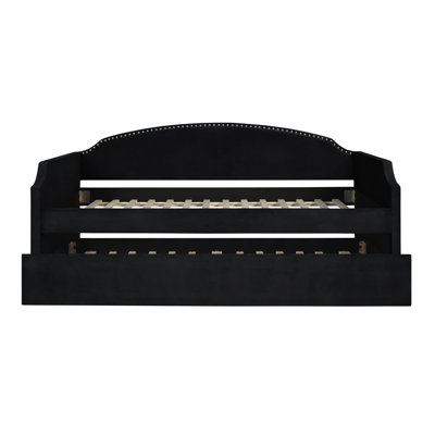 Yamna Upholstered Polyester Daybed with Trundle Bed