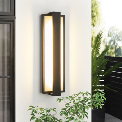 Breyana Aluminum  Outdoor Hardwired Bar Wall Sconce with LED Light Source