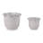 Planter Ceramic Scalloped Rim Ribbed Design Set Of 2-1052548935