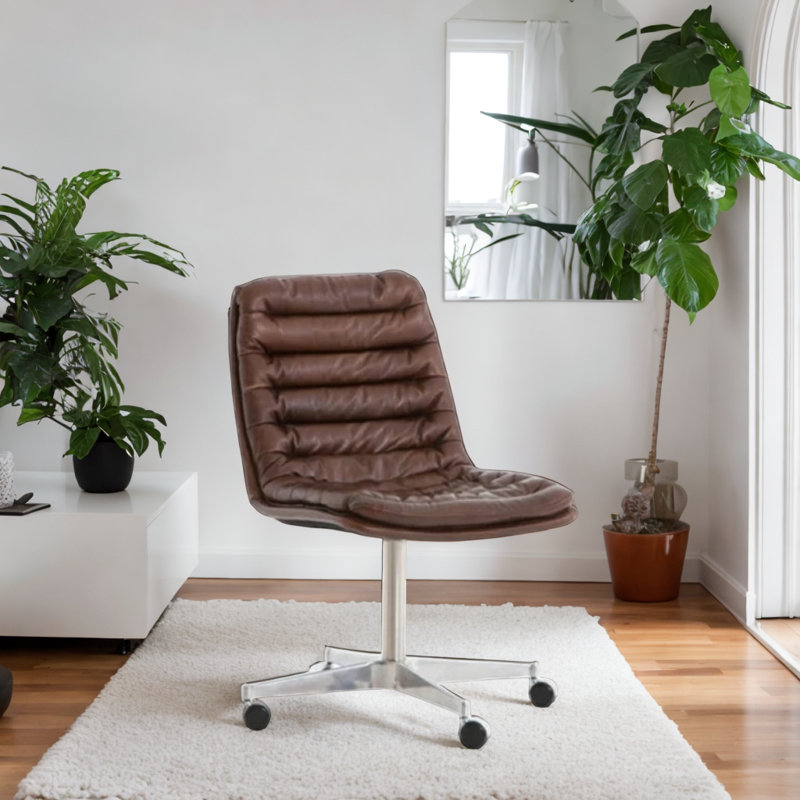 Chaise de bureau Keona, Brun