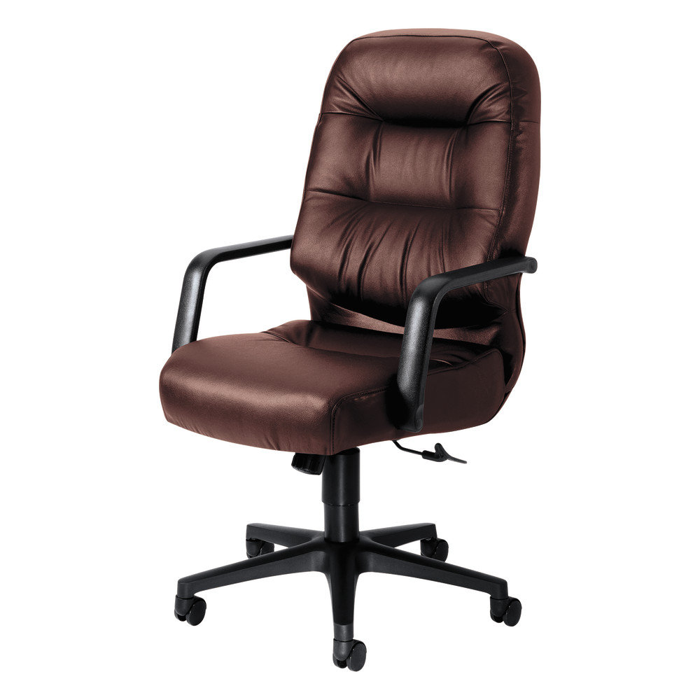 HON PillowSoft Series HighBack Genuine Leather Executive Chair