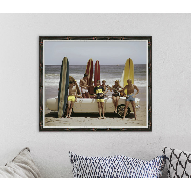 Guys And Gals On The Beach Giclee Print by Getty Images, Black, 22.25" H x 26.25" W x 1.5" D