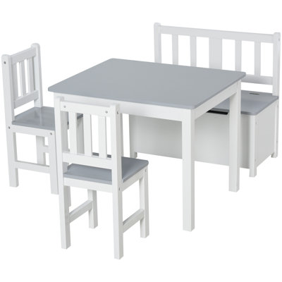 Oliphant Kids 4 Piece Rectangular Play Or Activity Table and Chair Set