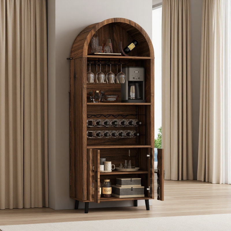 Armoire de bar 71 po Farmhouse, Brun