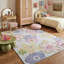 Rug Branch Bloom 4' x 6' (3'11" x 5'10") Pink/Purple Floral Kids Area Rug, Contemporary, Medium Pile, Stain-Resistant Carpet - Playroom, Nursery, Toy Room and Bedroom-1003457351