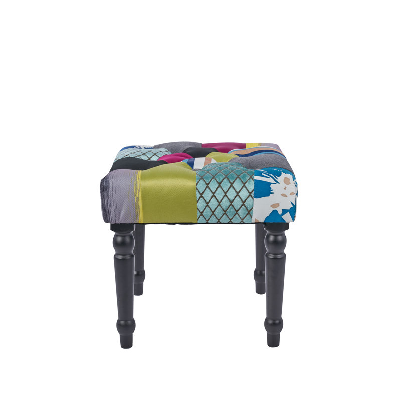 40cm Wide Square Plaid Standard Ottoman