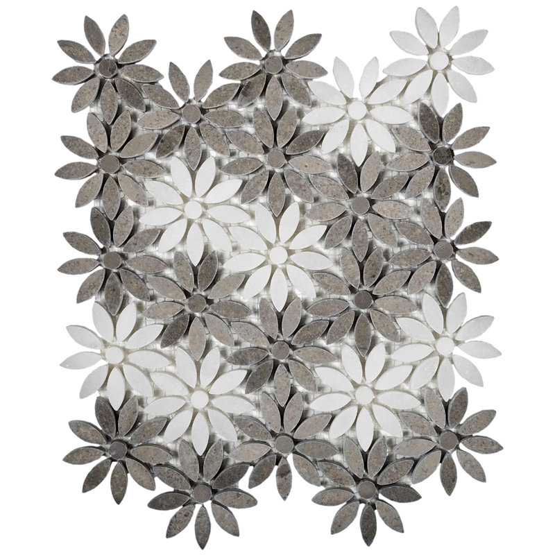 Carreau de mosaïque 12 po x 10,7 po en pierre naturelle