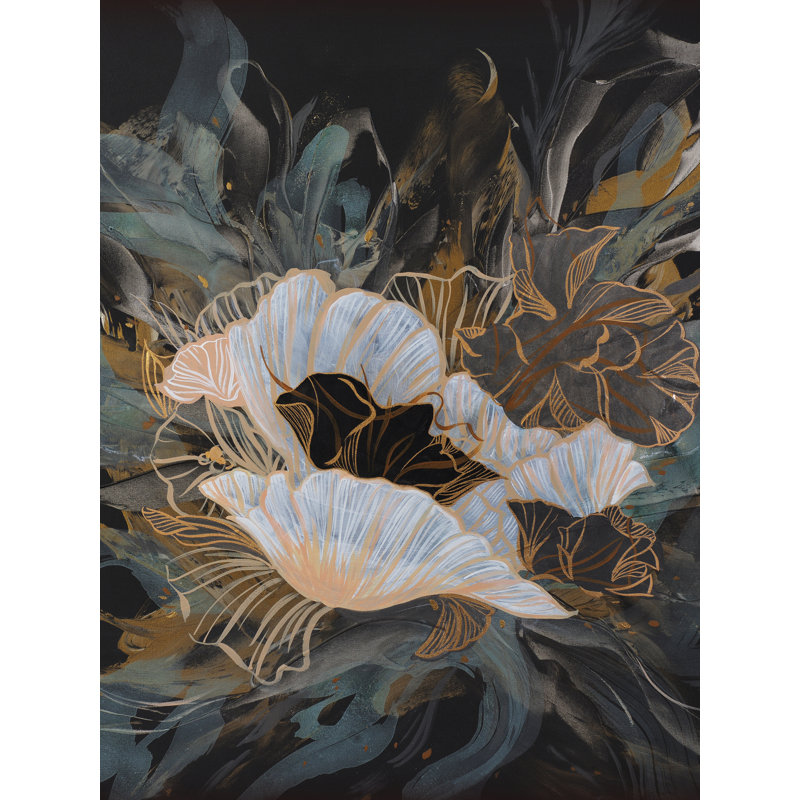 «Enchantment» par Novi Lim - Peinture, H 21,2 po x l 17,2 po, Papier avec cadre noir