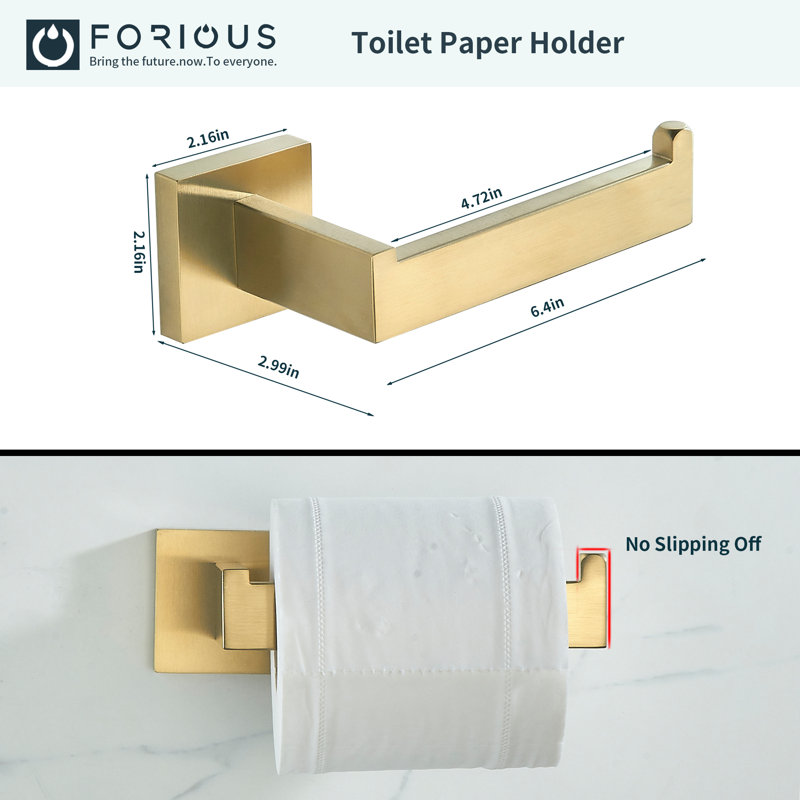 5 - Piece Bathroom Hardware Set, Gold