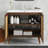 36" Freestanding Rattan Bathroom Vanity With Ceramic Sink-337828567