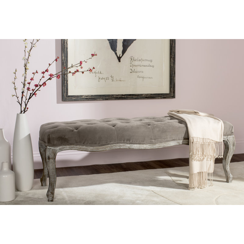 Carlisle Upholstered Bench, Mushroom Taupe