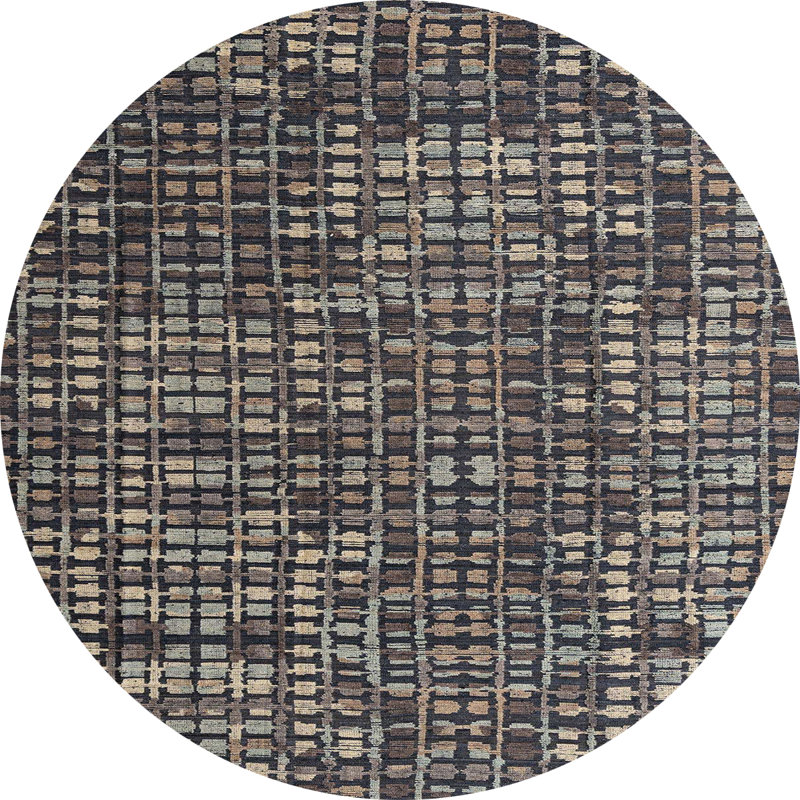 Tapis abstrait moderne 4923, Rond 8 pi