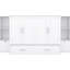 Lit double pleine grandeur avec tablettes de rangement, tiroirs et ports - pratique pour les petits appartements blancs et confortables-1704721496-1704721495