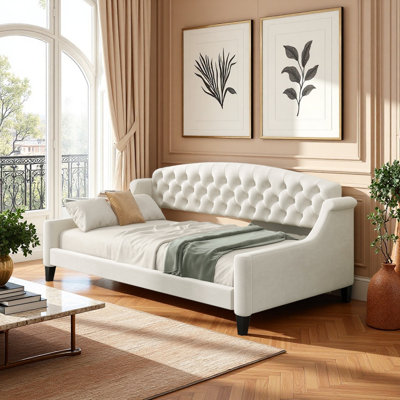 Twin Size Daybed with Tufted Button