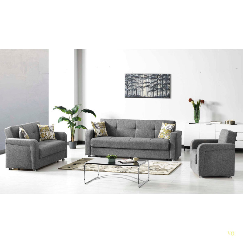 Canapé convertible avec rangement Primenest Nimbusflow, Gris
