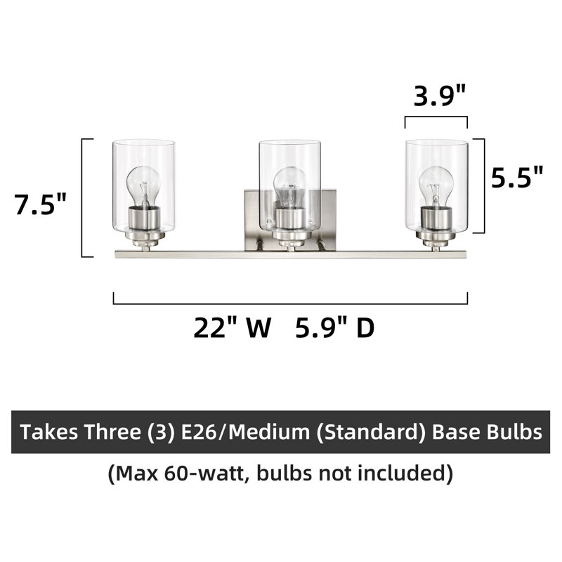 Aryka 3 - Light Dimmable Vanity Light