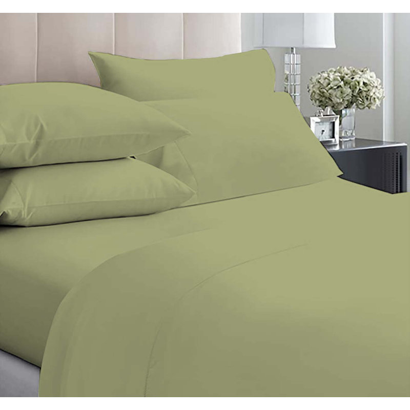 6-Piece Premium Deep Pockets Microfiber Sheet Set, Full, Lime