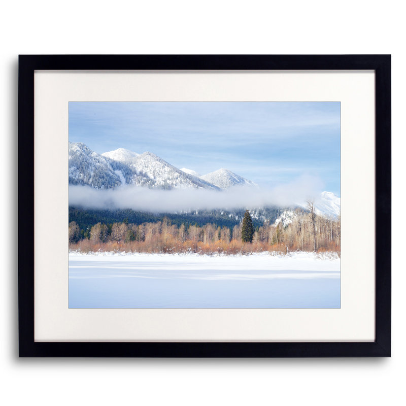 Cascades Winter Portrait Print by Bruce Heinemann, 25.25" H x 31.25" W, Black Framed Paper