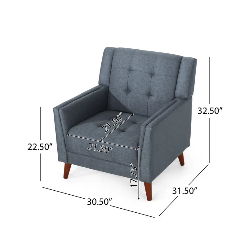 Fauteuil Mid-Century, Gris foncé