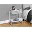 Table d'appoint moderne en ciment gris avec tiroir de rangement et tablette ouverte pour le salon ou la chambre à coucher-1244507753-1244507755