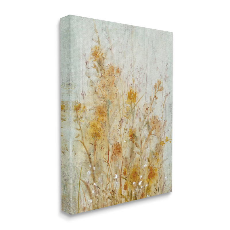 Au-690-Toile abstraite, Fleurs sauvages sur toile par Tim O'Toole, peinture, H 20 po x l 16 po x P 1,5 po