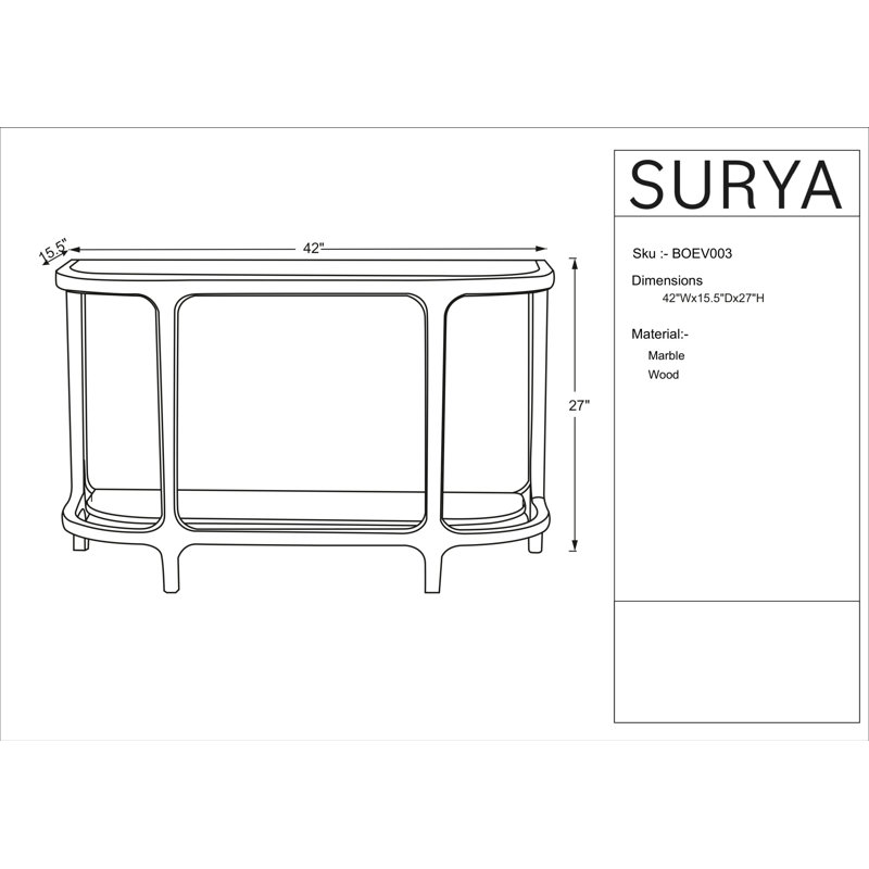 Becki Owens x Surya Eve Console Table