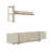 Modern TV Unit with Wall Fixing, Travertine & Sandstone Color, 70.0 x 17.0 x 12.8 inches | 100% Melamine Coated Particle Board, 0.7 inches Thick | Numerous Shelves for Storage, Stylish and Functional Design