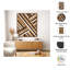 Art mural moderne | Décoration murale en cuir avec cadre en bois Hairon | 30 x 20 po