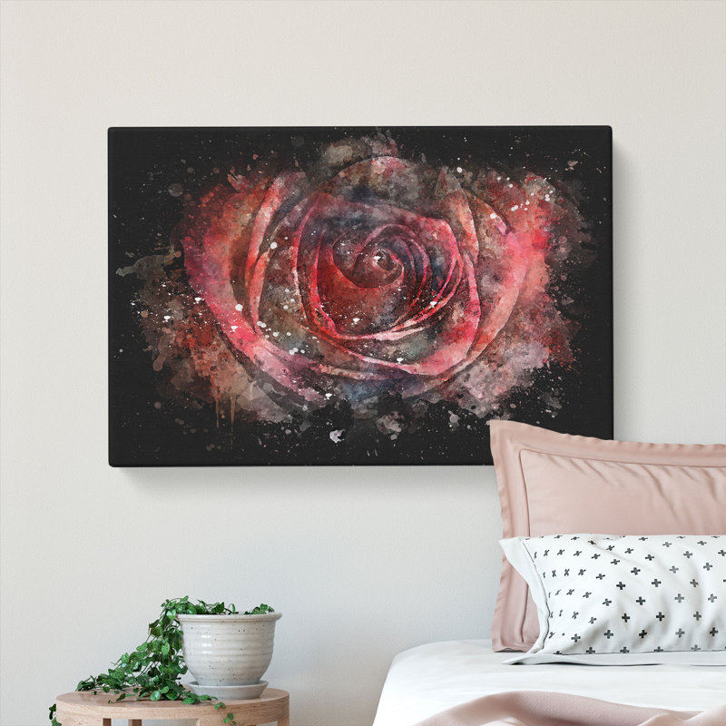 Red Rose - Wrapped Canvas, 40cm H x 60cm W x 3cm D
