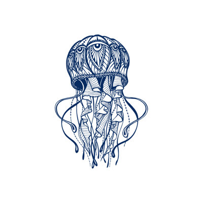 Décalcomanie murale jellyfish Manila