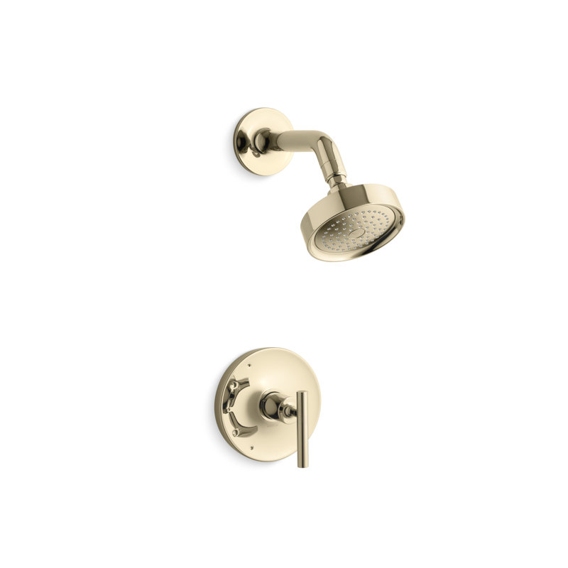 Kohler Purist Rite Temp Shower Trim kit with lever handle, Vibrant French Gold