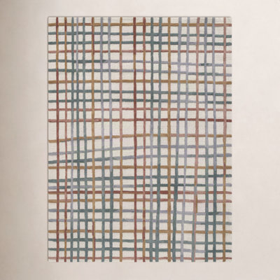 Multi Hand-Tufted Geometric Rug