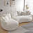 124.8" Boucle Curved Sofa Couch-1999989425