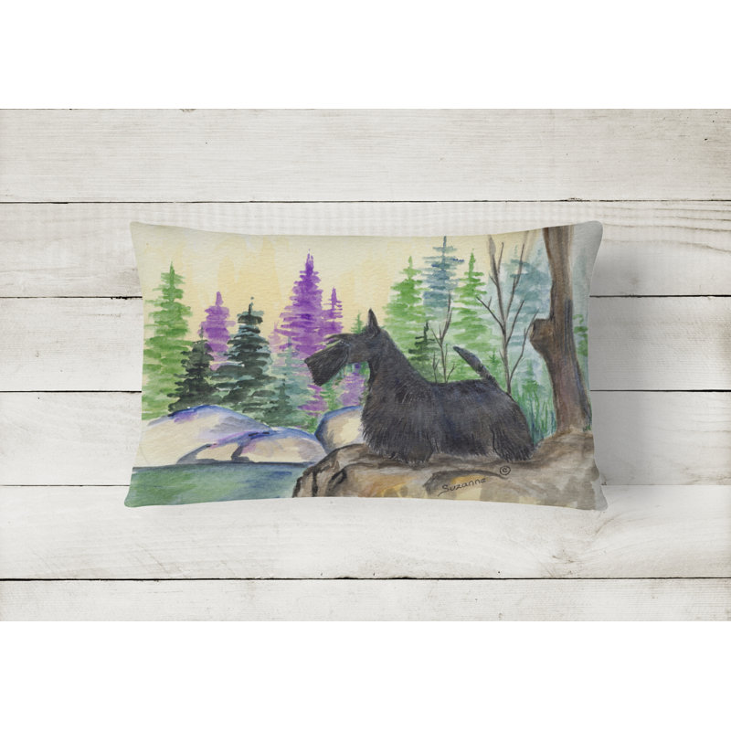 Scottish Terrier Outdoor Reversible Throw Pillow