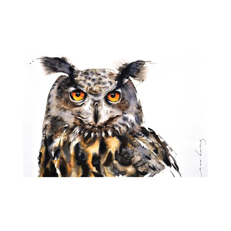 Owl Vision 1 Piece Wrapped Canvas Painting, 20.32 cm H x 30.48 cm W