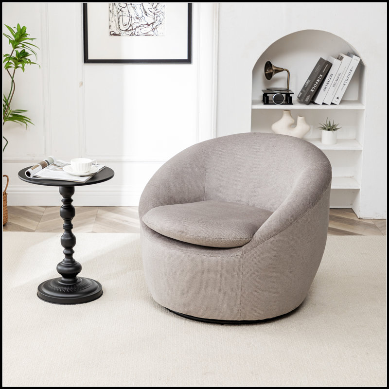 Fauteuil demi-tonneau Winnie, Tissu gris