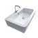 WS Bath Collections Ego 16.9'' White Ceramic Rectangular Bathroom Sink with Overflow